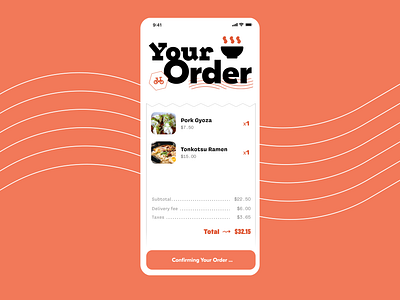 Order Screen app design order screen ui