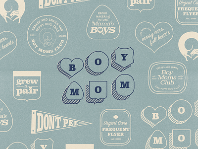 B is for...Boy Mom badges boy mom concept design logo parenting typography
