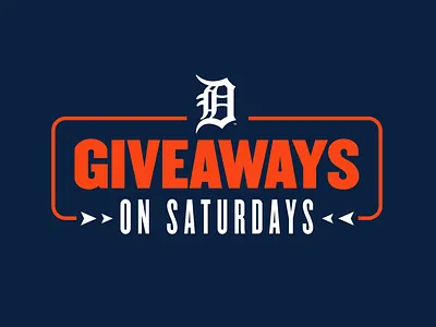 Detroit Tigers - Giveaways Logo baseball creative detroit tigers graphic design logo mlb tigers typography