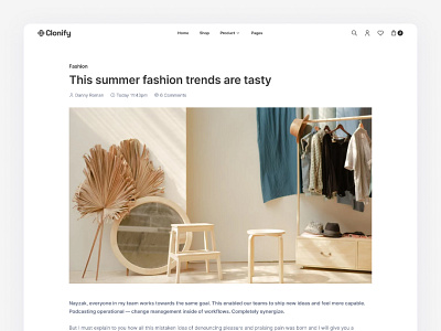 Blog Post — Clonify article blog blog post clean figma modern post simple ui ui kit user interface ux web web design