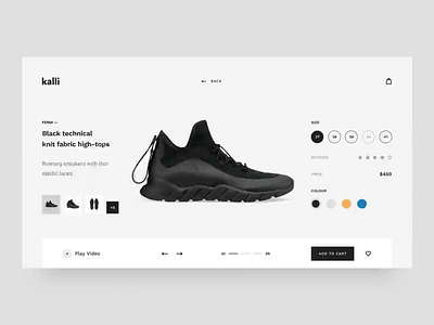 E-commerce Shoe Website animation branding graphic design motion graphics ui