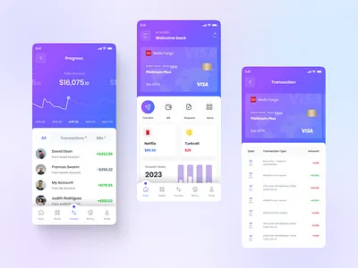 Digital Banking Application account app design bank banking design dgpro digital digital bank ebanking finance fintech minimal mobile ui modern ui money online banking transaction ui uidesign wallet