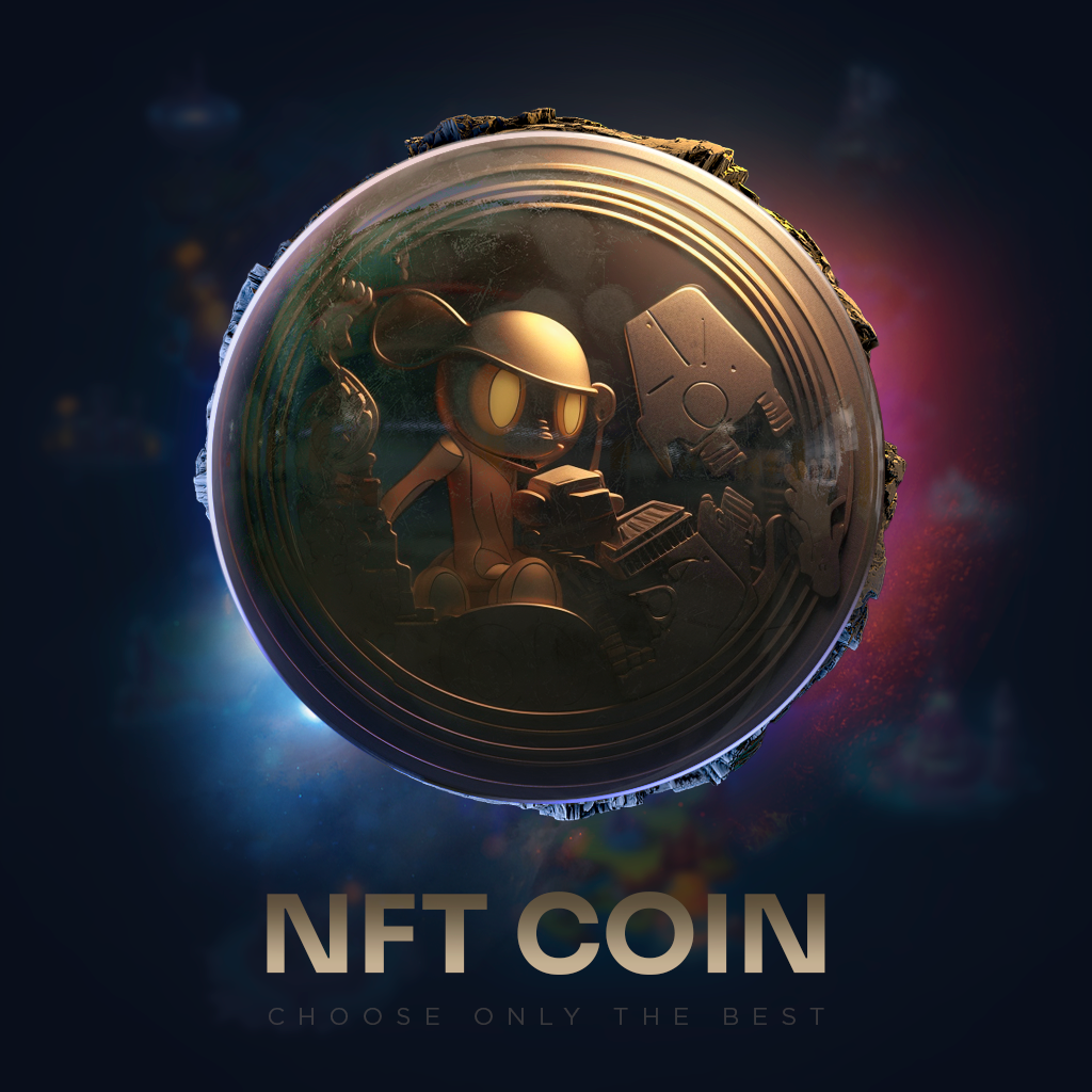 NFT Coin 3d art blender branding casino coin crypto casino design gambling game interface game logo game logotype graphic design illustration logo nft p2e ui ux web design web3