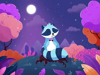 Raccoon procreate illustration illustration procreate raccoon