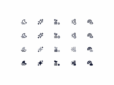 Weather Icons bulk duotone figma icon iconlibrary iconography iconpack icons iconset moon rainbow soil solid star stroke thermometer weather weather icon weather icons