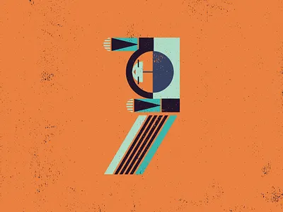 Number 7 - 36 Days of Type 36 days of type 36days 7 36daysoftype 36daysoftype 10 art deco art nouveau branding design graphic design illustration koloman moser lettering typographic illustration typography vienna secession