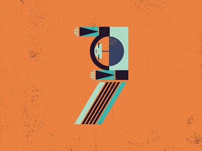 Number 7 - 36 Days of Type 36 days of type 36days 7 36daysoftype 36daysoftype 10 art deco art nouveau branding design graphic design illustration koloman moser lettering typographic illustration typography vienna secession