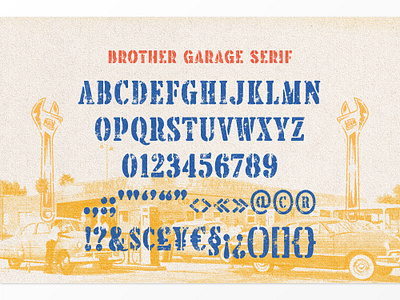 Brother Garage Serif Font bold font