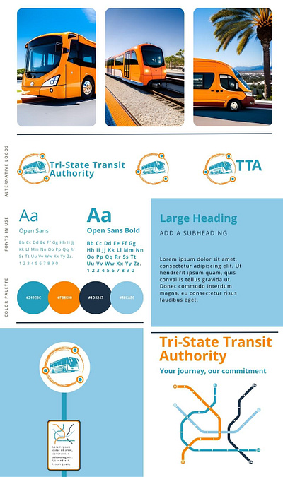 Tri-State Transit Authority Brand Project branding design graphic design