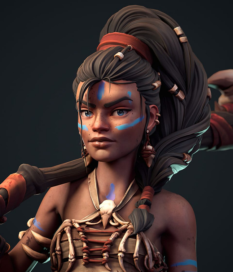 3d female character by Mosallypro on Dribbble
