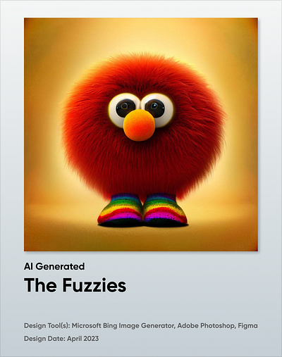 Red Fuzzy 3d character artificial intelligence cartoon creature digital design figma graphic design microsoft bing photoshop pixar