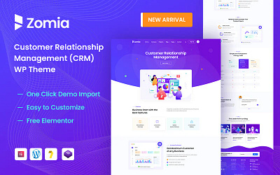 Zomia - CRM & Software WordPress Theme agency business company consulting it marketing modern responsive seo services software startup technology web wordpress