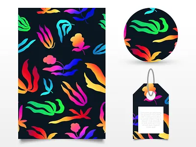 Colorful Seamless Floral Pattern background card colorful exotic floral flowers gradient nature pattern poster seamless summer tropical