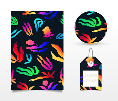 Colorful Seamless Floral Pattern background card colorful exotic floral flowers gradient nature pattern poster seamless summer tropical