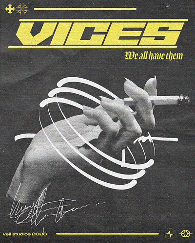 Vices design graphic design photoshop poster poster design
