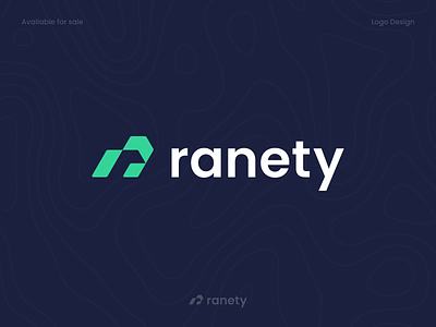 ranety logo concept branding data ecommerce finance financial fintech icon identity letter logo logo logo design minimal nft ninja rletter saas software symbol tech technology