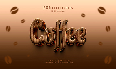 Creative Coffee 3d editable text effects 3d 3d editable text effect 3d text 3d text effect branding coffee coffee color coffee text effects design effects graphic design logo pattern typography
