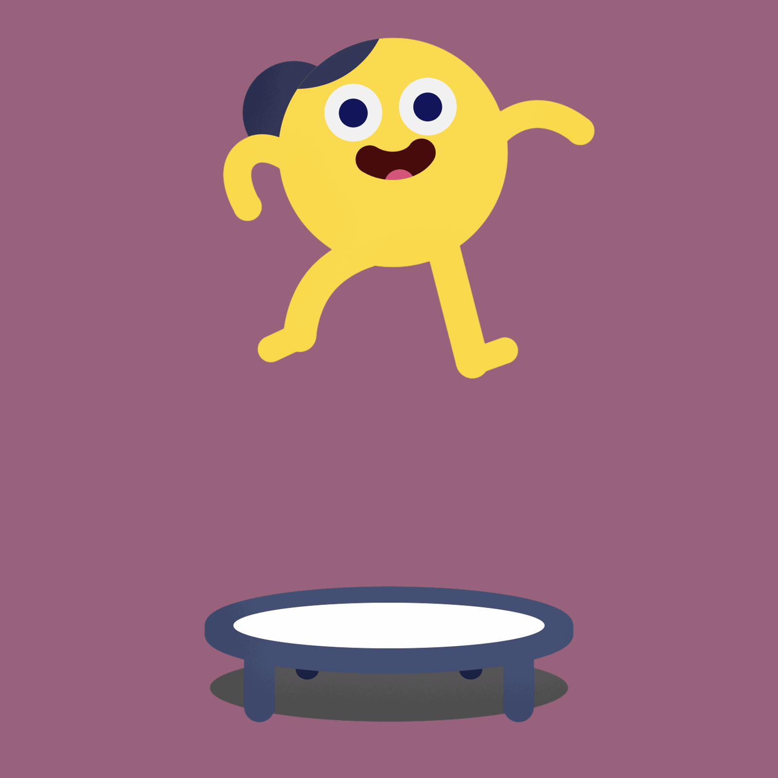 Let's Jump after effects animated character animation character charater animation illustration jump jumping playful rig rigging trampoline