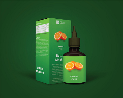 Vitamin Juice Sample Box Design 3d box box design graphic design logo