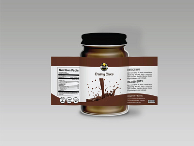 Choco Label Design for jar chocolate design graphic design jar design logo stricker design