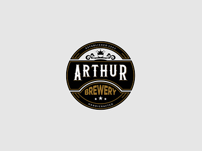 ARTHUR BREWERY 1alcohol logo0 branding brewery logo drinks logo emblem emblem logo emblem mark logo logomark minimal logo design