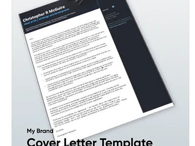 Personal Cover Letter branding graphic design personal brand