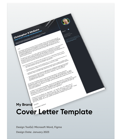 Personal Cover Letter branding graphic design personal brand