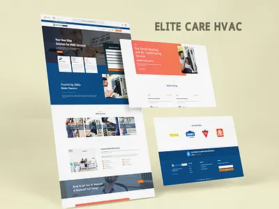 Elite Care HVAC branding design illustration ui ux web design web development