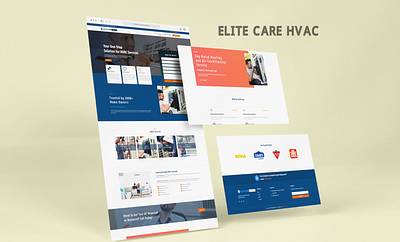 Elite Care HVAC branding design illustration ui ux web design web development