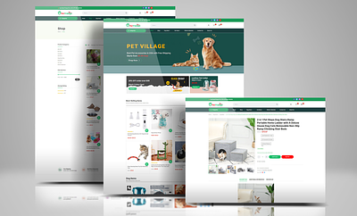 Pet Village branding design graphic design illustration logo ui ux vector web design web development