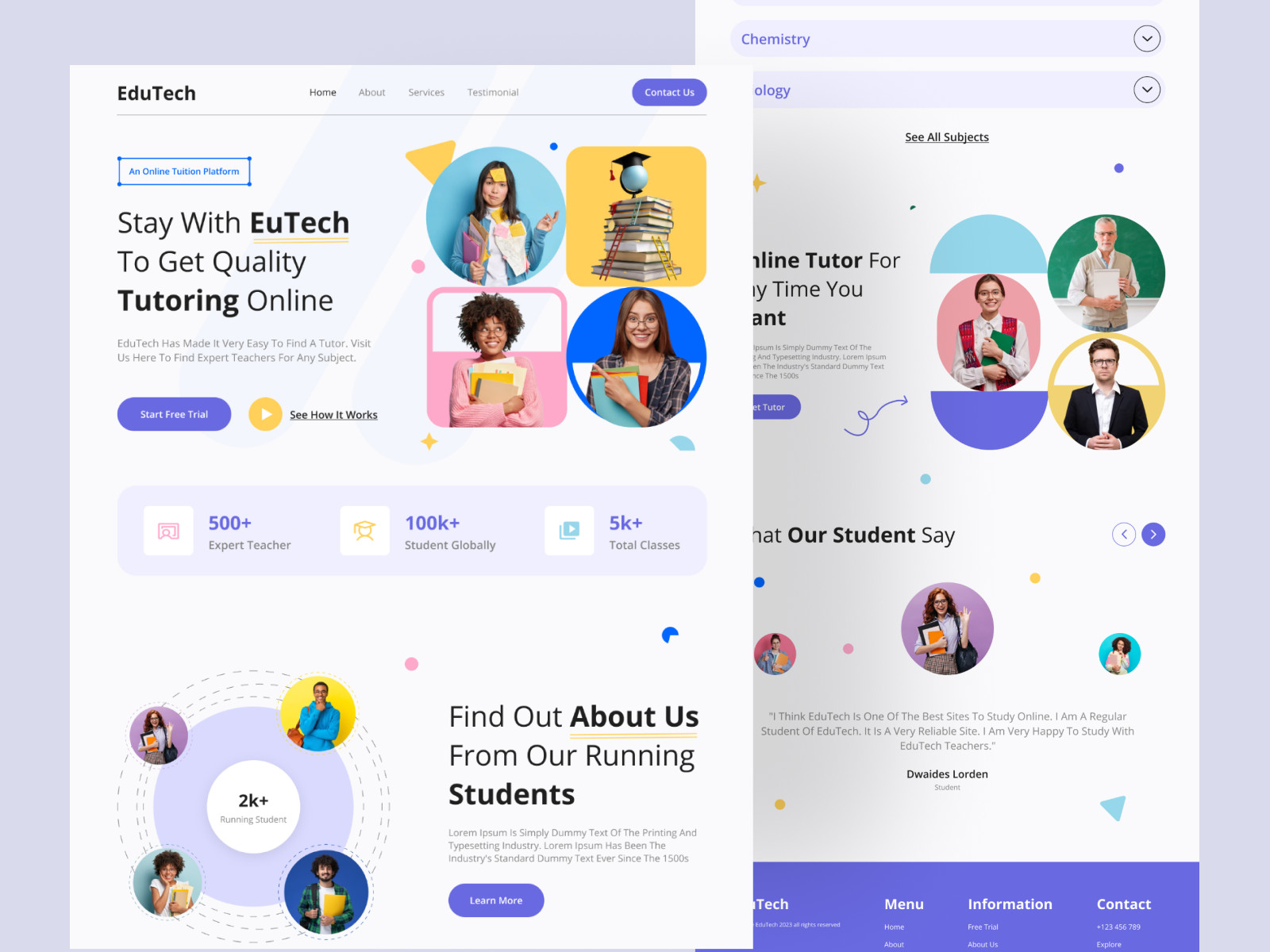 Edutech Website Landing Page By Nizam On Dribbble