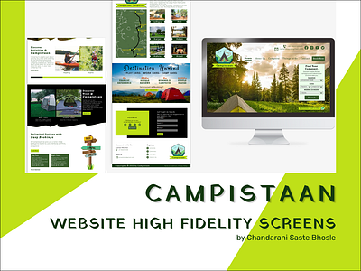 CAMPISTAAN WEBSITE REDESIGN - HIGH FIDELITY SCREENS app app design branding camping camping website case study evaluation graphic design heuristic evaluation high fidelity wireframes logo typography ui ui design ui ux case study ux ui website design website redesign wireframes