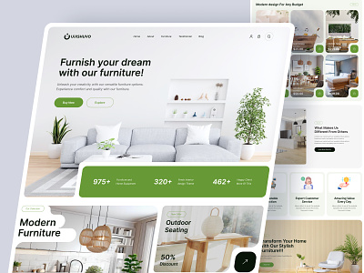 Furniture Landing Page chair decoration e commerce e commerce design ecommerce ecommerce website furniture furniture store furniture website design interior landing page onlinestore shop sofa store web web design website website design woocommerce