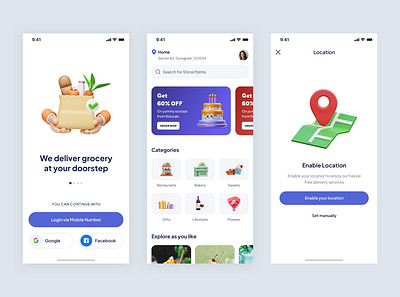 Shopper24 Grocery App app concept design ui ux