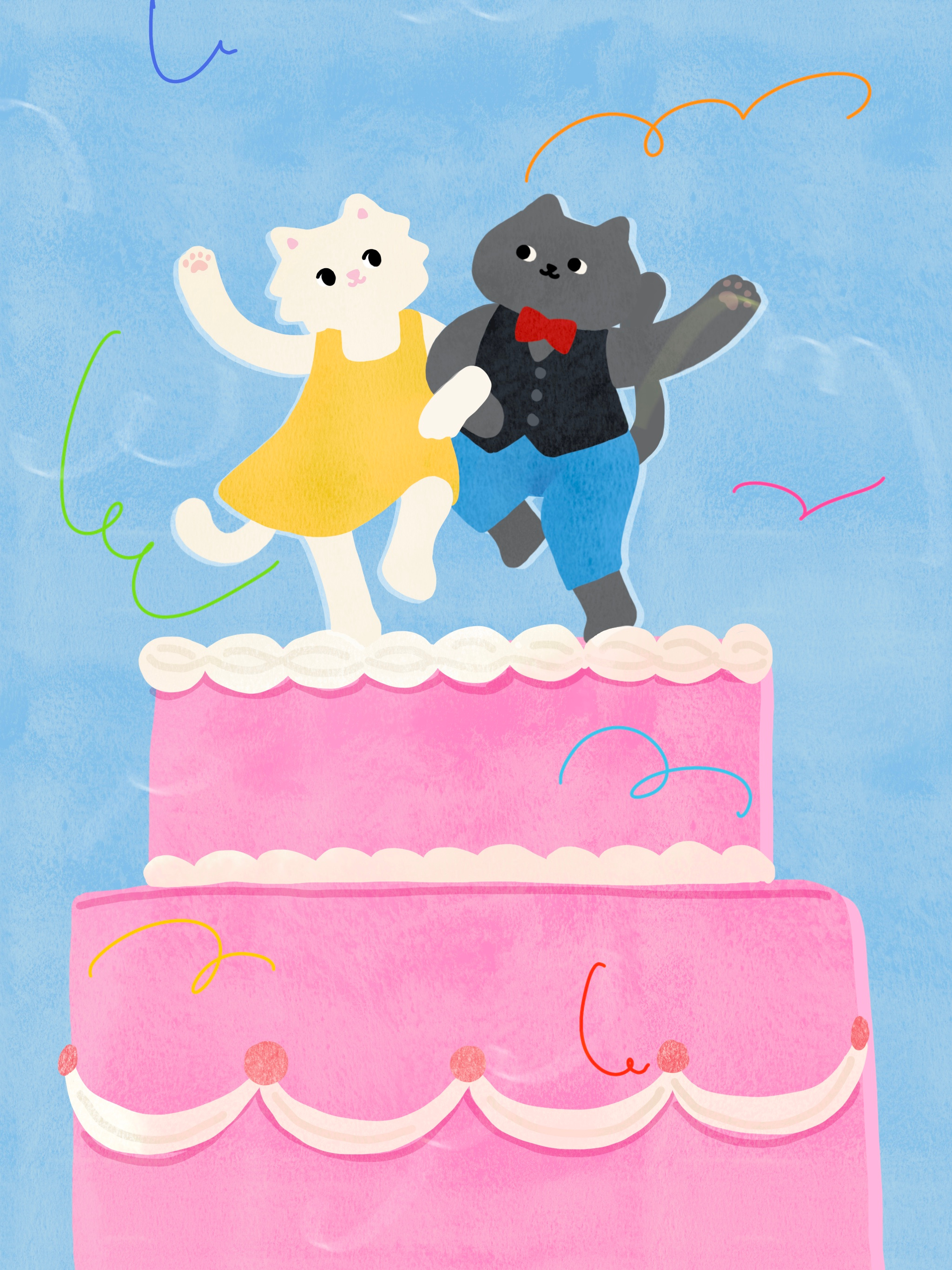 Let's dance graphic design illustration