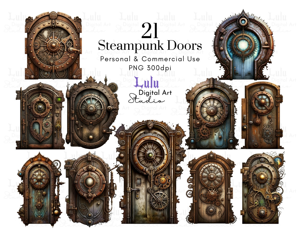 21 Vintage Steampunk Doors, A Charming Collection by Lulu Y on Dribbble