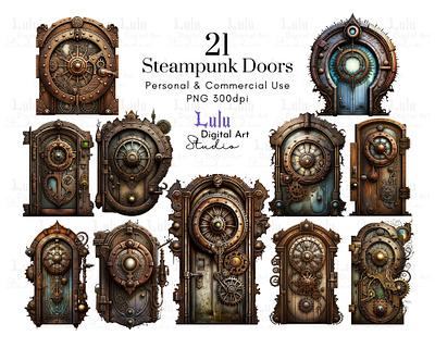 21 Vintage Steampunk Doors, A Charming Collection vintage timepieces