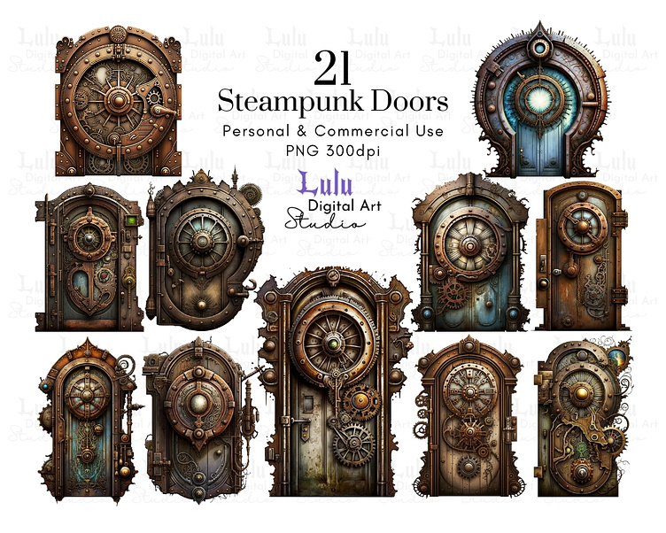 21 Vintage Steampunk Doors, A Charming Collection by Lulu Y on Dribbble