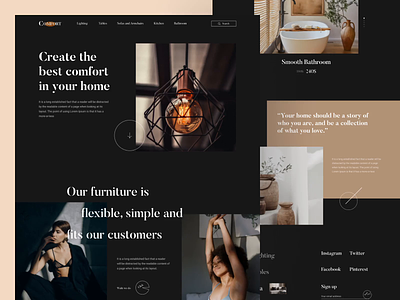 Furniture UI Design animation buy design furniture furniture shop home page house interface interior landing layout motion sell shop store ui ux web