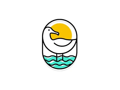 Bird Beach albatros beach bird camar creative design duck eagle idea lake line lines logo sea seagull sun sunset water wave wings