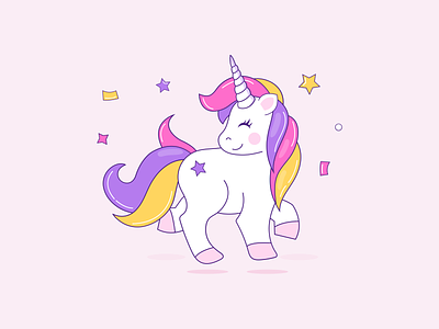 Colorful Unicorn 🦄 animal artwork colorful colors cute drawings dream illustration illustration art magic magical unicorn unicorn illustration vector