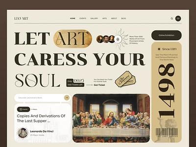 Museum - Website Concept art artist artmuseum artworld blog event exhibition gallery historical minimal minimalist modern museum portfolio ticket typography ui ui visual design vintage web