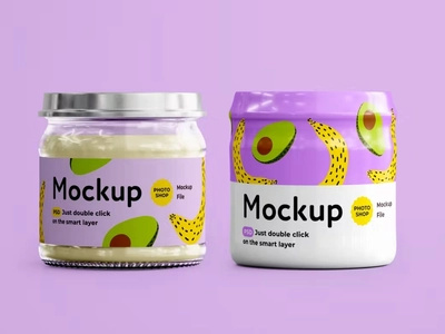 Baby Food Jar Mockup Set design