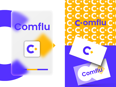 Comflu - Brand Identity app brand branding comflu design digital logo design graphic design icon based logo icon mark illustration letter c logo logo logo design monogram vector wordmark