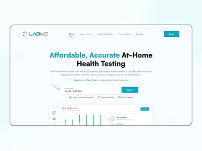 Lab Me website redesign exploration blood testing clean design elegant lab me website design labme medical website design minimal minimalist ui uiux uiuxdesigner us user experience centered user interface user interface hi fi ux website