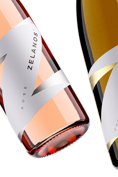 Z-shaped modern wine label for Zelanos Winery best wine label jordan jelev nala valley napa label designer napa wien label zelanos winery