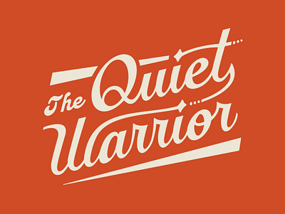 The Quiet Warrior branding cursive design doodle drawing graphic design lettering logo mothers day script typography vector warrior