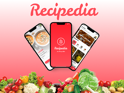 Food Recipe Application UI design figma graphic design ui ux