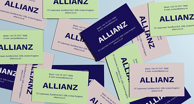 ALLIANZ advertising branding bussiness card colors design graphic design illustration typography vector visualidentity
