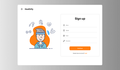 Sign up UI design for web 001 app dailyui design figma graphic sign in sign up ui user interface web web app